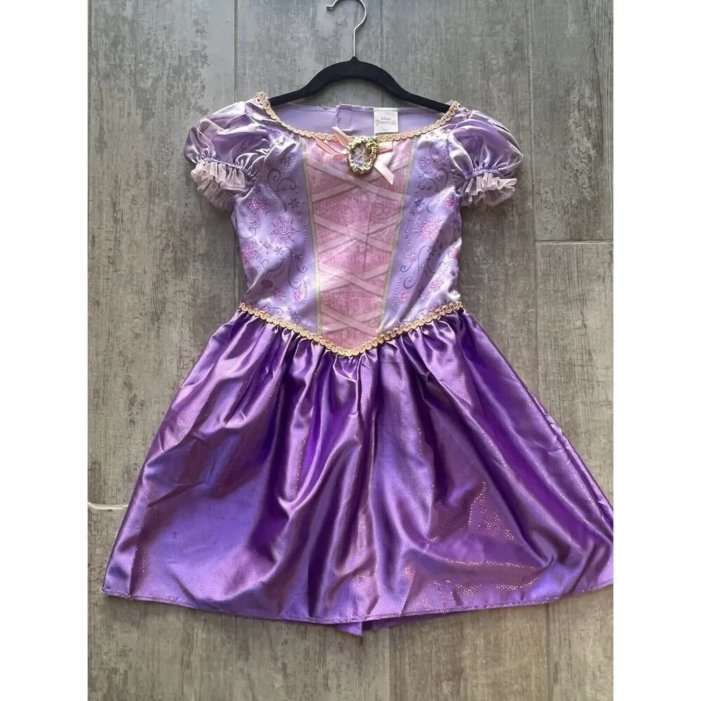 Disney Princess Rapunzel Girls Halloween Pretend Dress Up Play Costume S 4-6 - Picture 9 of 12